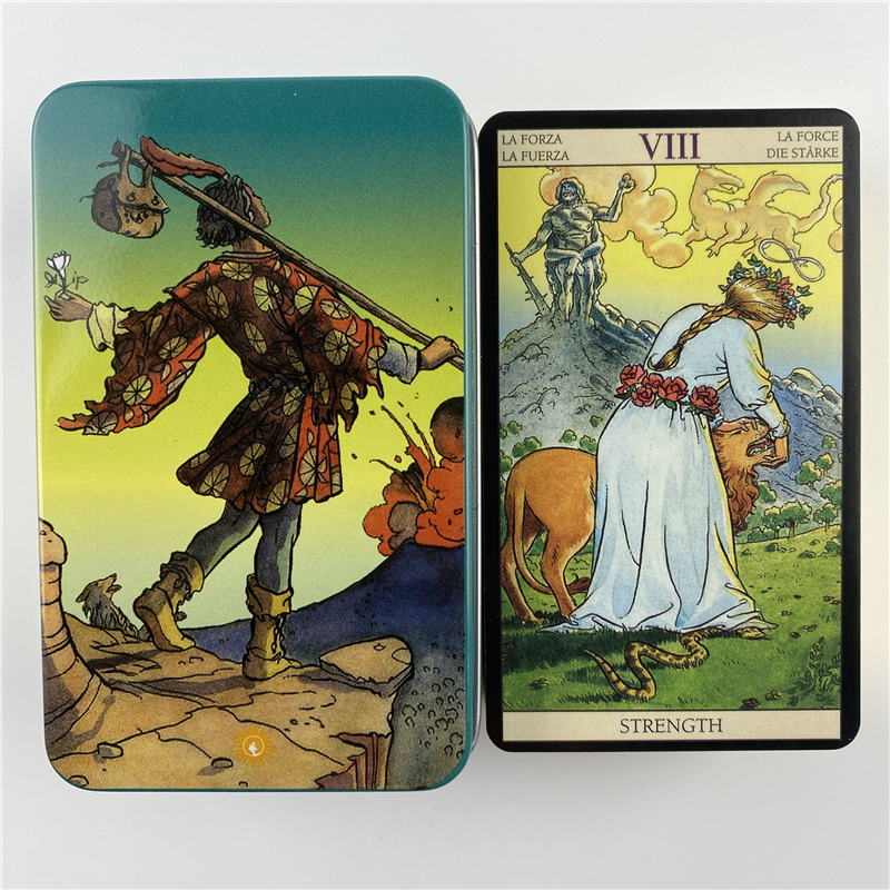 Metal Box Gilded Edition Back  - огляд і ціна Tarot Cards Deck With Guidebook