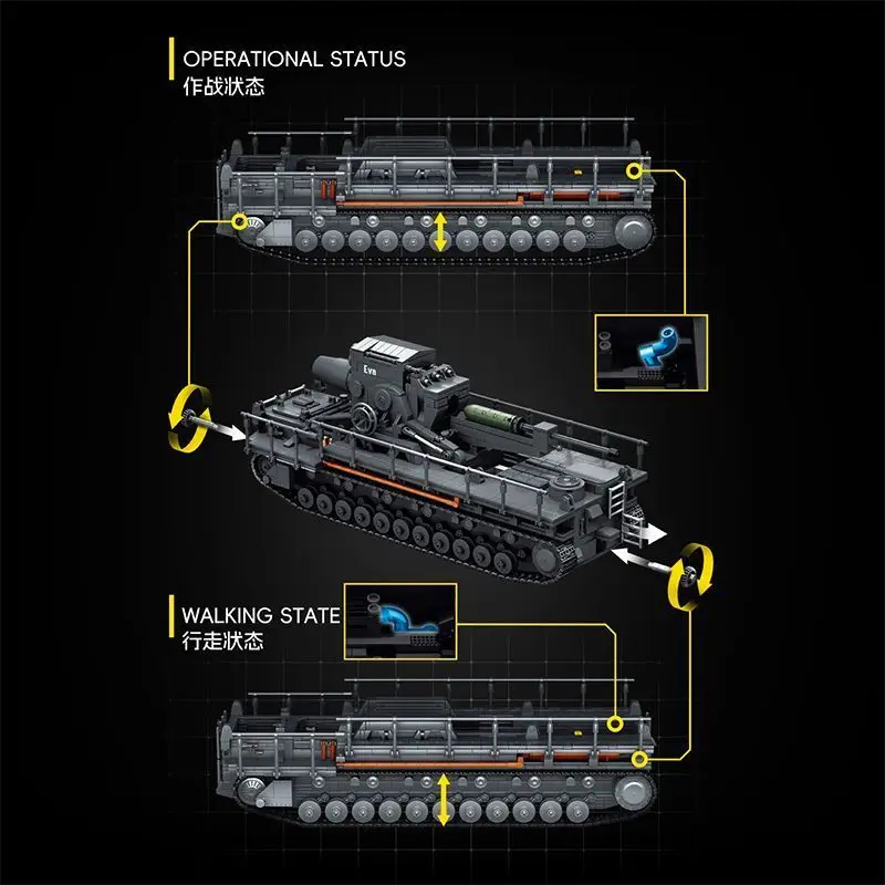 12GO 97026 4706pcs  Military K - огляд і ціна Lego Compatible Military Tank