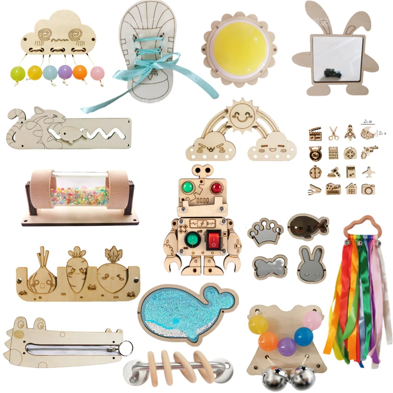 Montessori Busy Board DIY Wood - огляд і ціна Montessori Wooden Busy Board Toddler