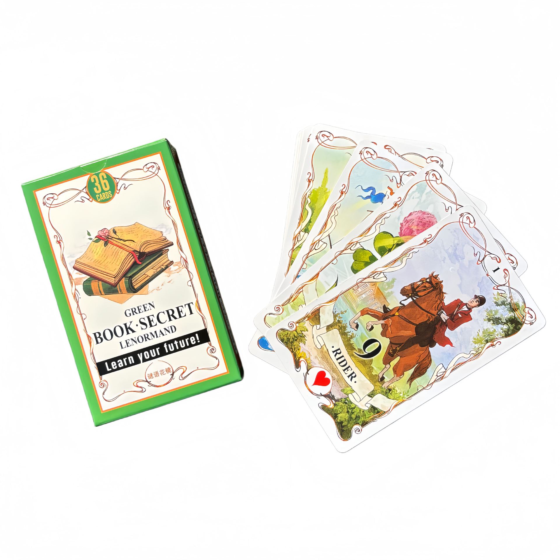Green Book Secret Lenormand Or - огляд і ціна Tarot Cards Deck With Guidebook