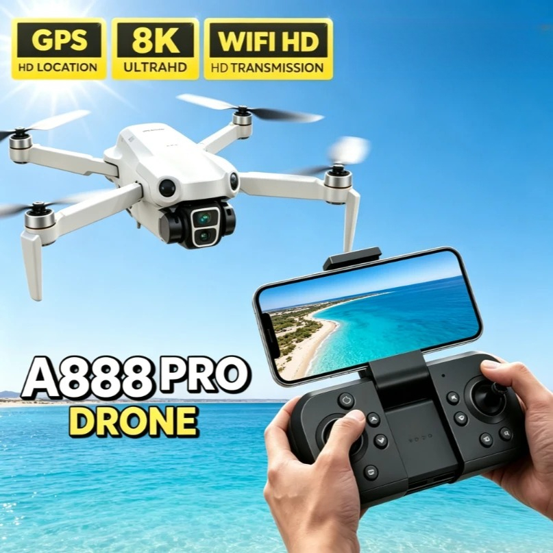 Original A888 GPS FPV Drone Fo - огляд і ціна Fpv Brushless Rc Drone 4K