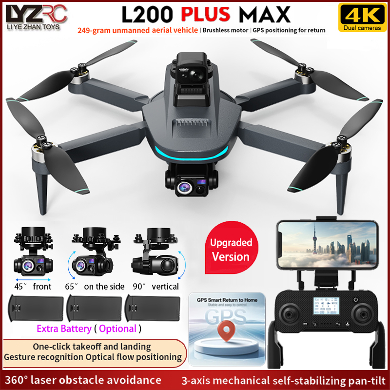 NEW L200 PLUS MAX GPS Drone 5G - огляд і ціна Fpv Brushless Rc Drone 4K